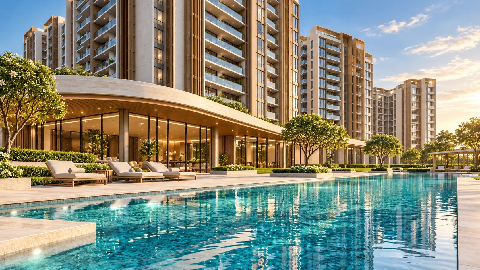 Impressions at Dairy Farm pool deck and clubhouse, artist's impression